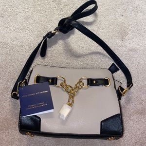 Adrienne Vittadini D’Argento Collection Crossbody w/ Hanging Lock Purse NWT